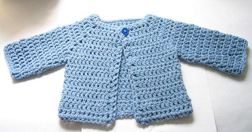 Crocheted Baby Sweater Free Pattern ⋆ Free Baby Crochet